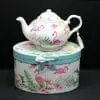 1000ml Flamingo Design Bone China Tea Pot in an Elegant Gift Box - Image 3