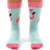 "Island Vibe Pink Flamingo" Women's Novelty Crew Socks by Yo Sox - Image 2