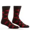 Yo Sox men's crew socks red rock lobster design