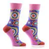 Yo Sox women's crew socks Boho design