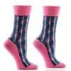 Yo Sox womens crew sock pink palm trees