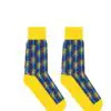 Yo Sox Women's crew socks yellow fireworks