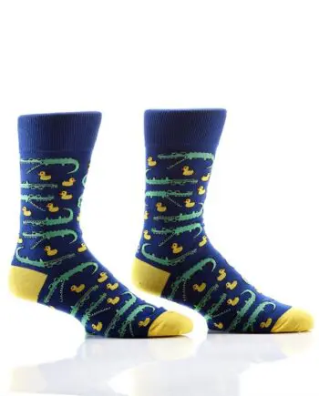 Yo Sox men's crew socks alligator & ducks design