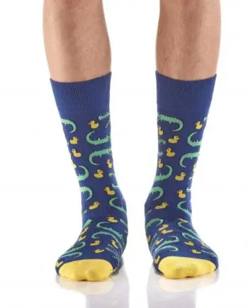 Yo Sox men's crew socks alligator & ducks design