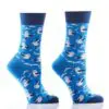 Yo sox women's crew socks seagull and clouds design