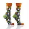 Halloween Ghost, Ghouls & Goblins design Women's novelty crew sock by Yo Sox right side view