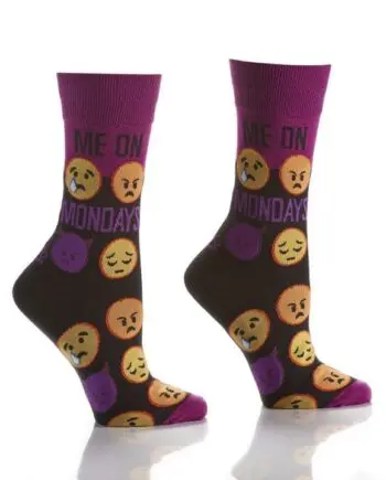 Yo Sox women's crew socks monday mornings design