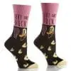 Yo Sox women's crew socks Shut the Duck Up design