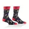 Yo Sox Men's Crew Socks Tropic Talk Parrots design