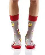 Yo Sox men's crew socks merry christmas design