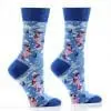 Winter Wonderland design Women's novelty crew socks by Yo Sox right side view