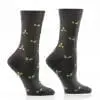 Holly Jolly design Women's novelty crew socks by Yo Sox right side view