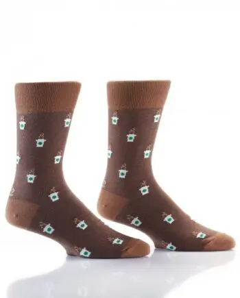 Yo Sox Men's crew socks But Coffee First design