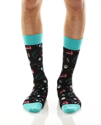 Yo Sox Men's Crew Socks Doctor design