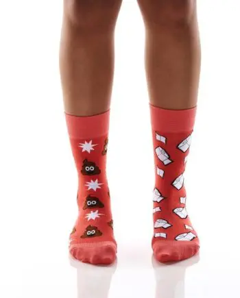 Yo Sox women's crew socks poop and paper design