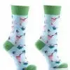 Yo Sox Women's Crew Socks hummingbird design