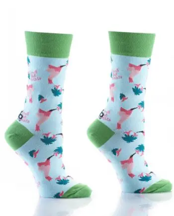 Yo Sox Women's Crew Socks hummingbird design