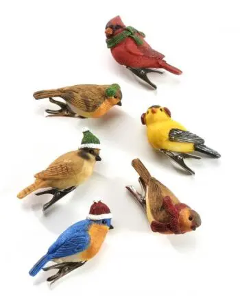 Christmas Clip-on bird ornaments