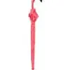 Hot pink flamingo umbrella closed & standing