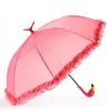 Hot pink flamingo umbrella opened