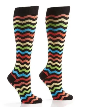 Wavelength design Women's Knee-high socks by Yo Sox right side view