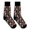 Floral Collage design Women's novelty crew socks by Yo Sox flat view