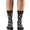 Floral Collage design Women's novelty crew socks by Yo Sox front view