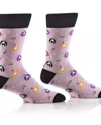 Party Animal design Men's novelty crew socks by Yo Sox right side view