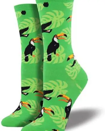 Socksmith bamboo floral motif women's novelty crew socks