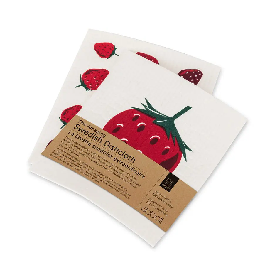 Strawberry design The Amazing Swedish Dishcloths