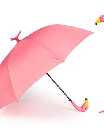 Hot Pink Flamingo Umbrella Tri-pod standing