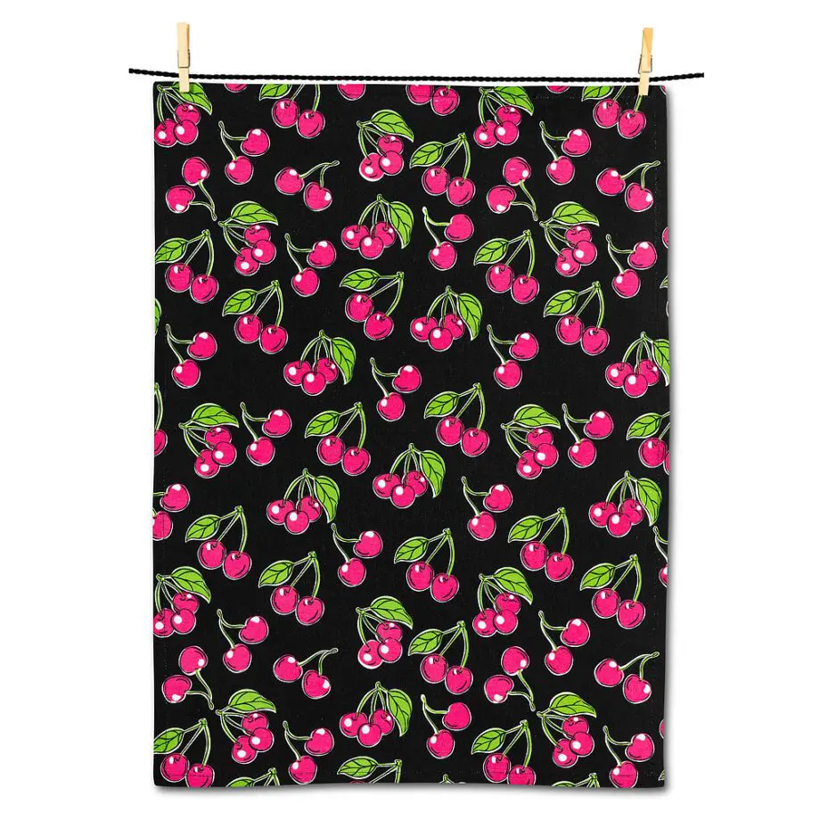 Bold Cherries Tea Towel