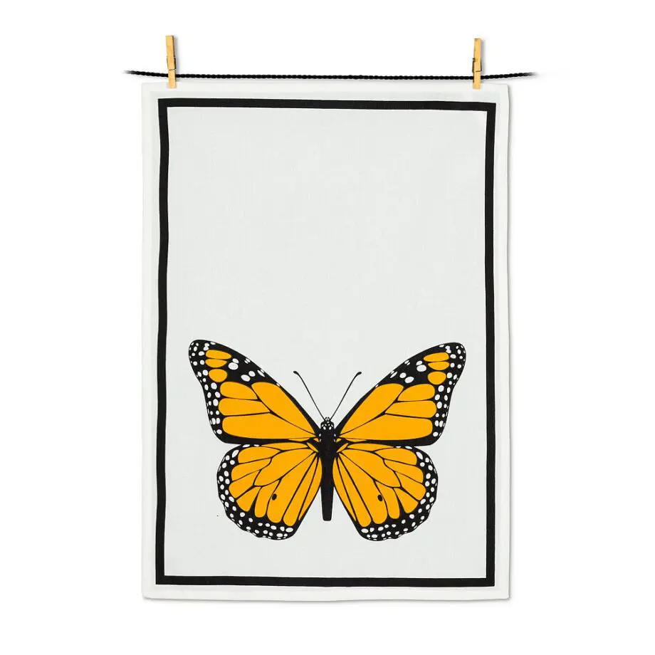 Single Monarch design Tea Towel