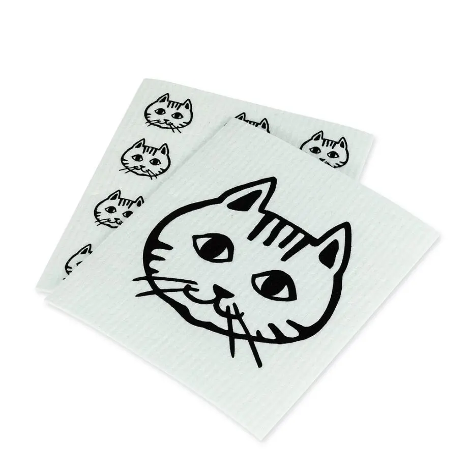 Cat Faces Amazing Swedish Dishcloth - Set of 2 - Image 4