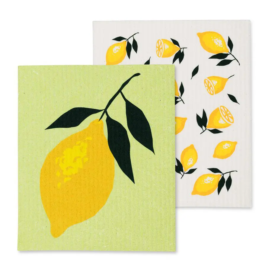 Lemon Amazing Swedish Dishcloth - Set of 2