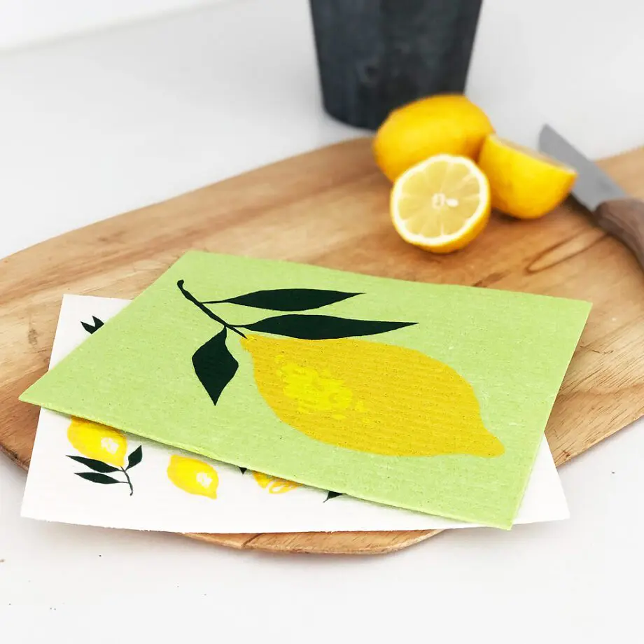 Lemon Amazing Swedish Dishcloth - Set of 2 - Image 9