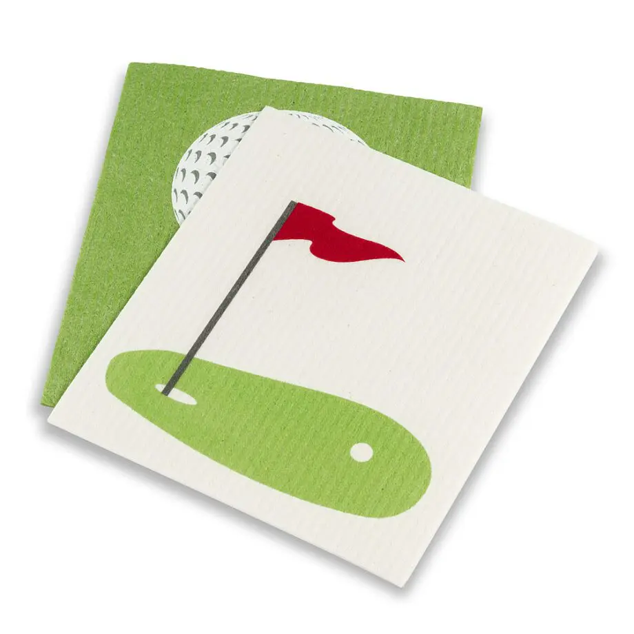 Golf Ball & Green Amazing Swedish Dishcloths