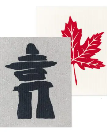 Inukshuk & Maple Leaf Amazing Swedish Dishcloths