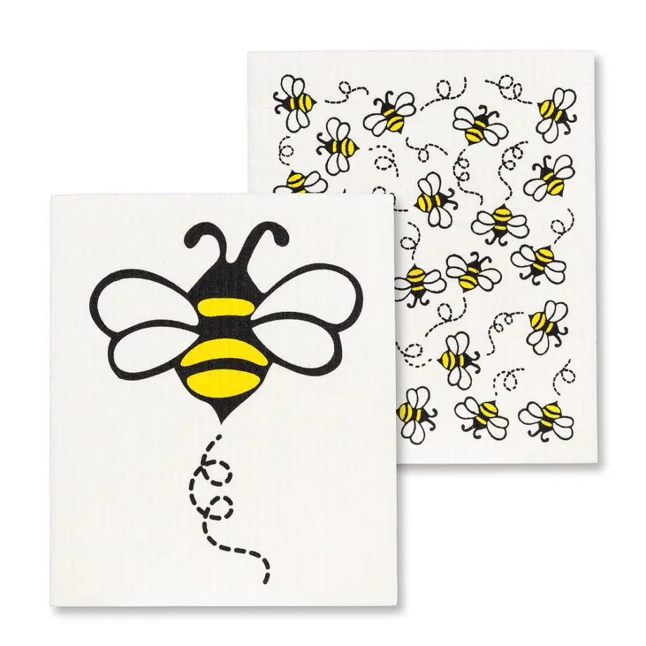 Allover Bees Amazing Swedish Dishcloths