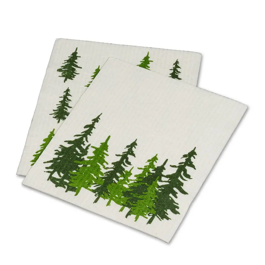 Evergreen Forest Amazing Swedish Dishcloths