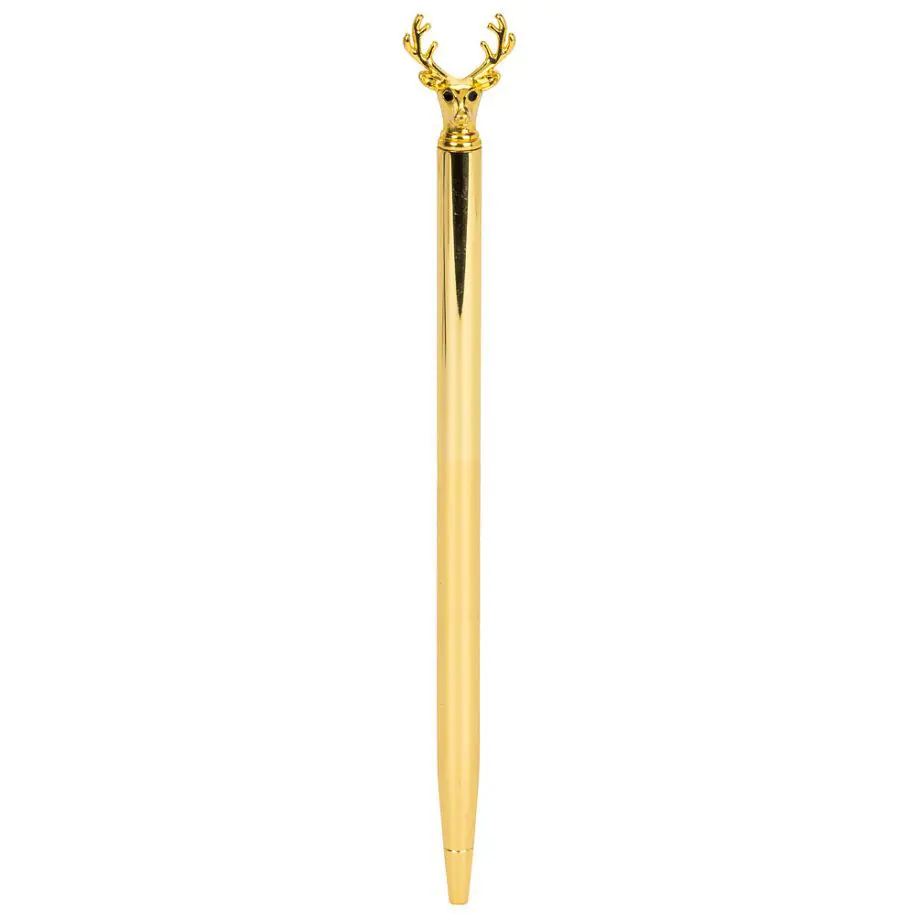 Gold Reindeer Slim Pen - Image 3