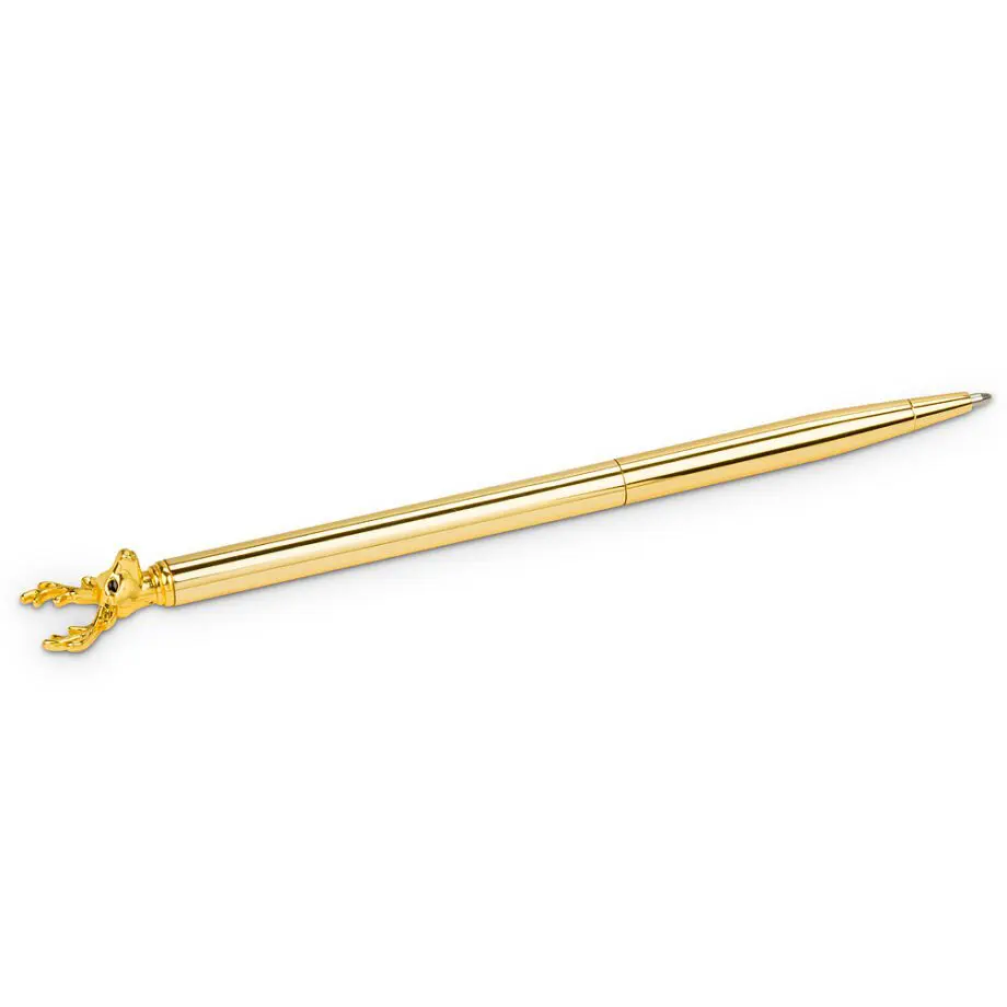 Gold Reindeer Slim Pen