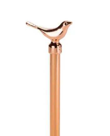 Rose Gold slim pen with bird on top