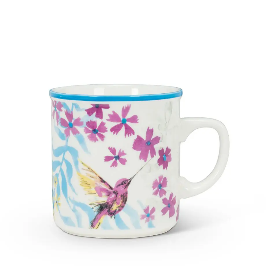 Hummingbird rimmed 10 oz. mug