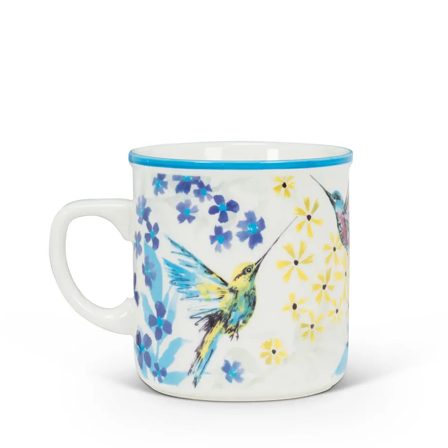 Hummingbird rimmed 10 oz. mug