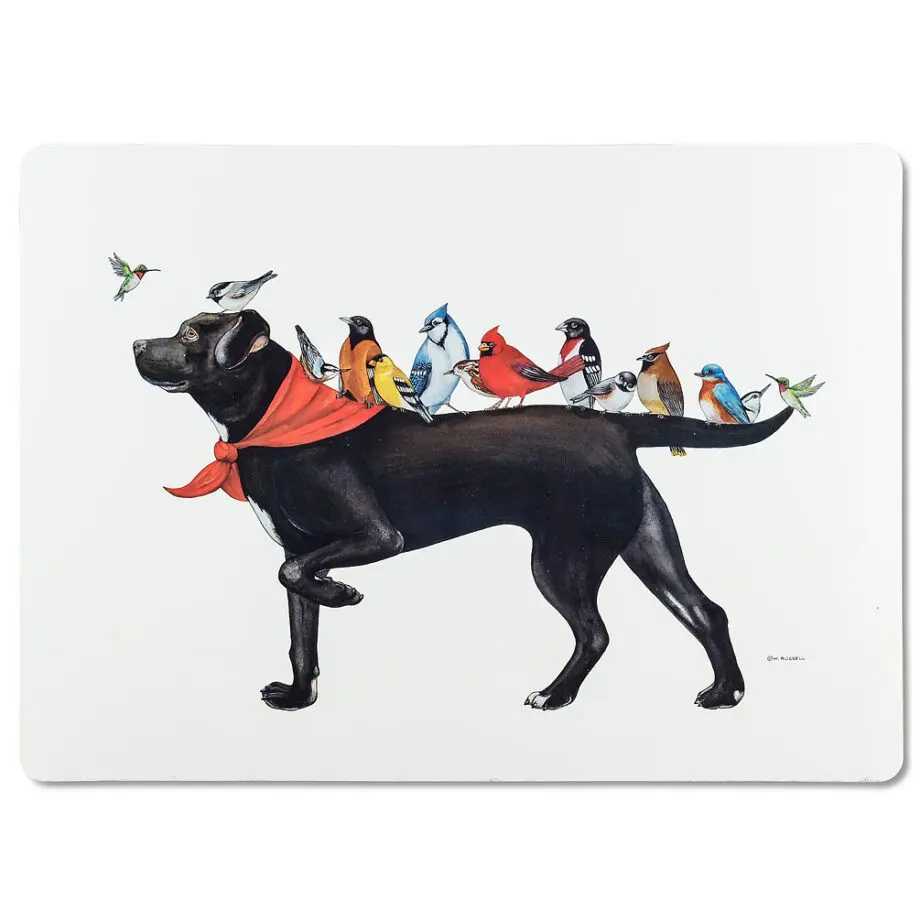 Dog & Birds placemat