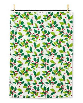 Allover Holly Tea Towel