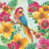 Tropical Parrots Luncheon Napkins