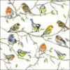 "Birds Meeting" Luxury Luncheon Napkin