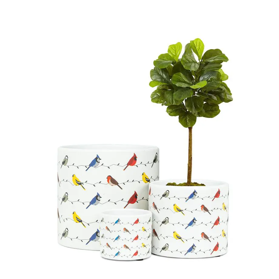 Multi-bird planter large 16.5 cm (6.5") diameter